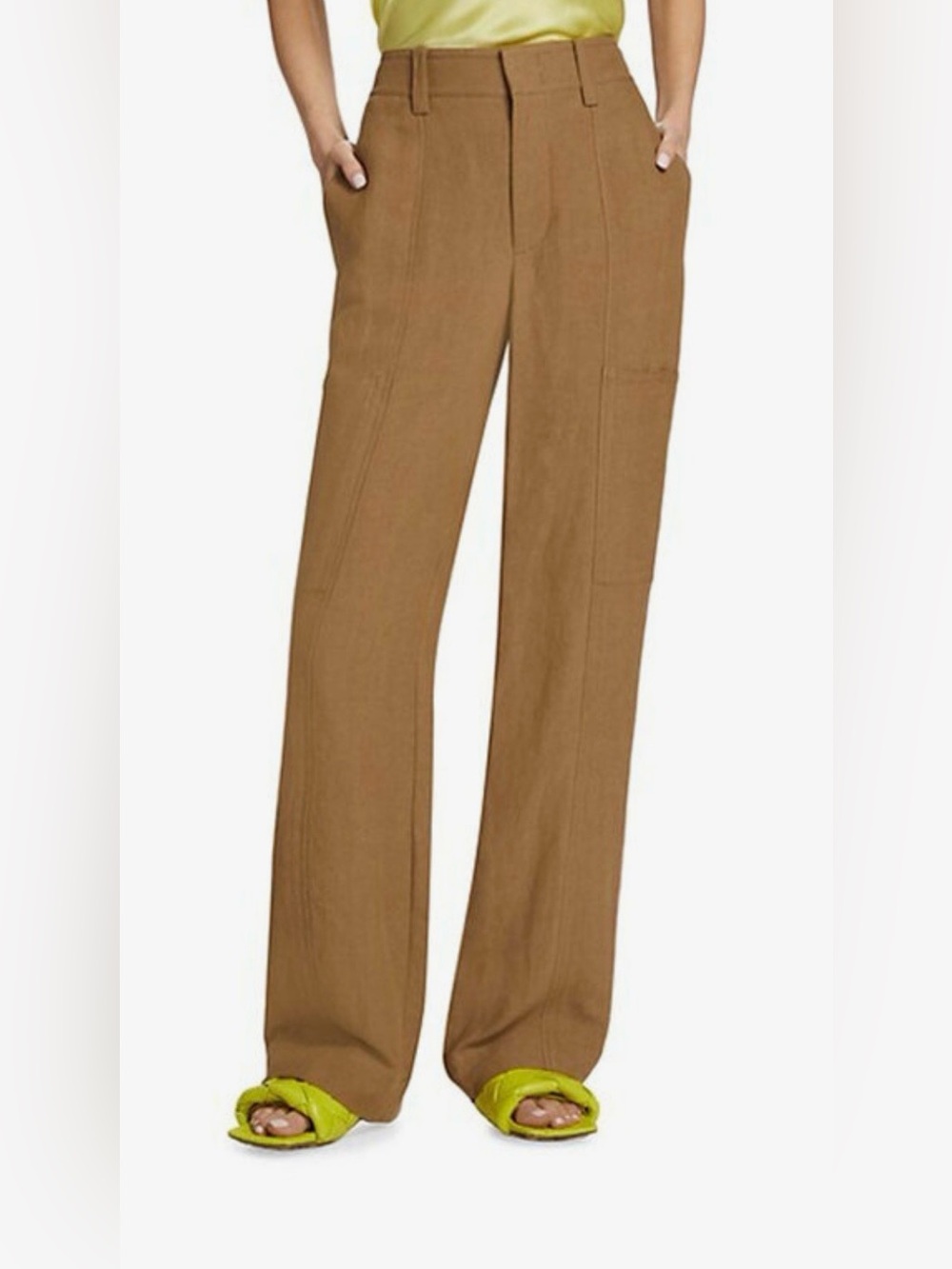 Vince  Utility Wide Leg Linen Blend Pants NWT Size 6
